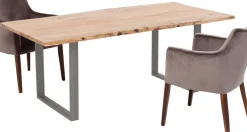 Matbord Harmony - Massivt Trä/Rå Stål, 160x80cm - KARE Design