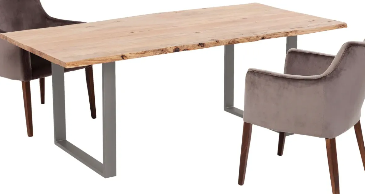 Matbord Harmony - Massivt Trä/Rå Stål, 160x80cm - KARE Design