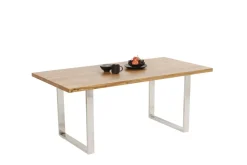 Matbord Jackie - Massiv Ek/Krom, 160x80cm - KARE Design