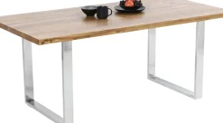Matbord Jackie - Massiv Ek/Krom, 160x80cm - KARE Design