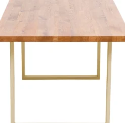 Matbord Jackie - Massiv Ek/Mässing, 160x80cm - KARE Design