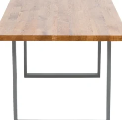 Matbord Jackie - Massiv Ek/Rå Stål, 160x80cm - KARE Design