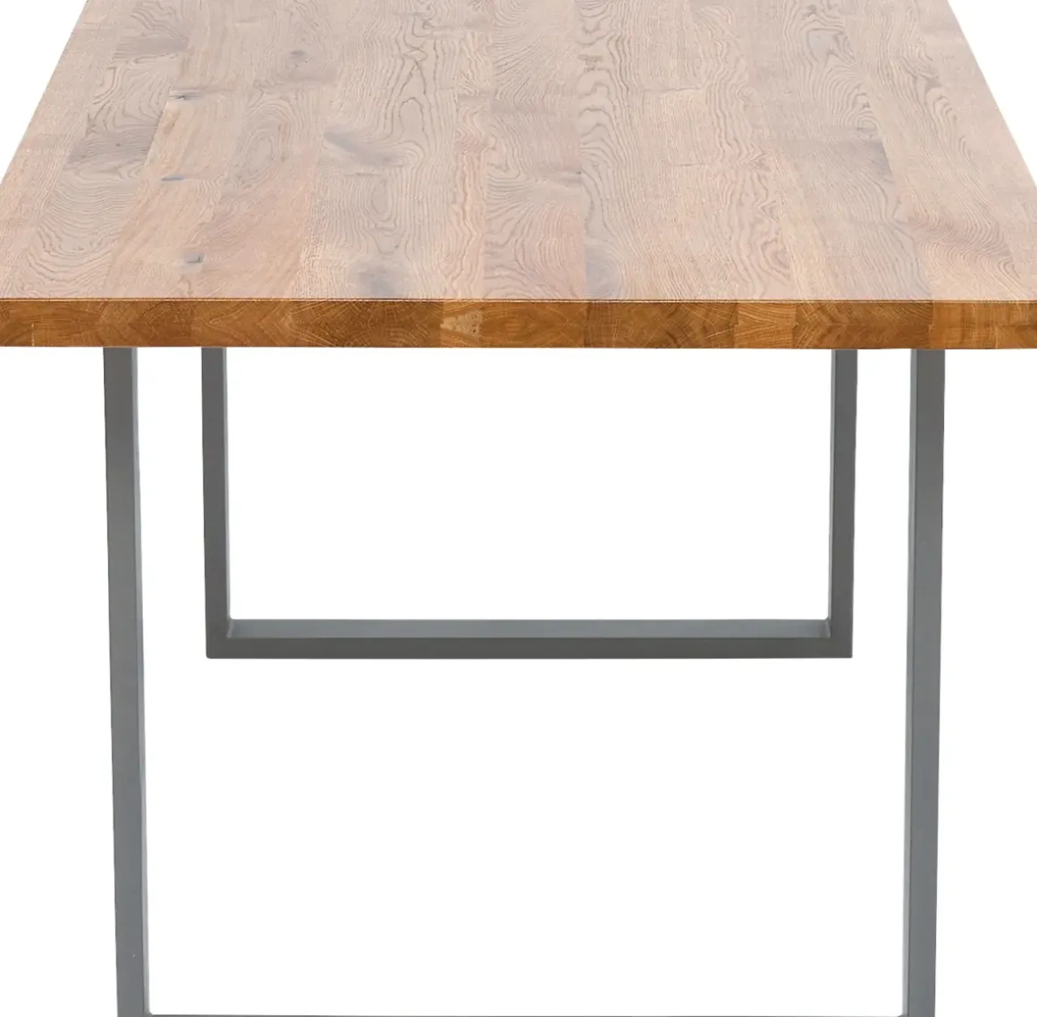 Matbord Jackie - Massiv Ek/Rå Stål, 160x80cm - KARE Design
