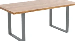 Matbord Jackie - Massiv Ek/Rå Stål, 160x80cm - KARE Design