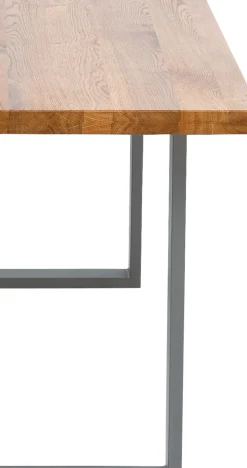 Matbord Jackie - Massiv Ek/Rå Stål, 160x80cm - KARE Design