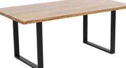 Matbord Jackie - Massiv Ek/Svart, 200x100cm - KARE Design