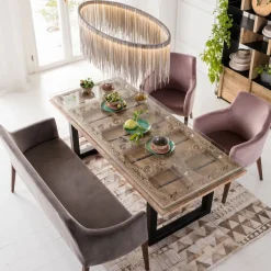 Matbord Kalif - Massivt Trä/Glas, 200x90cm - KARE Design