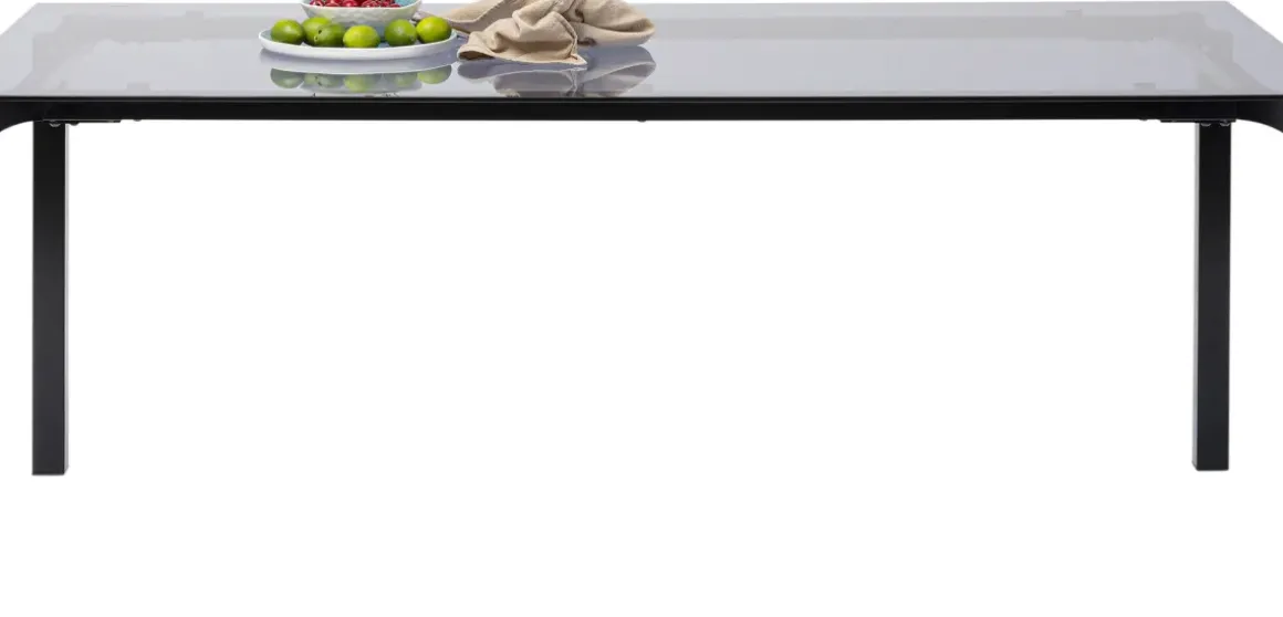Matbord Lorenco - Svart/Tonat Glas, 180x90cm - KARE Design
