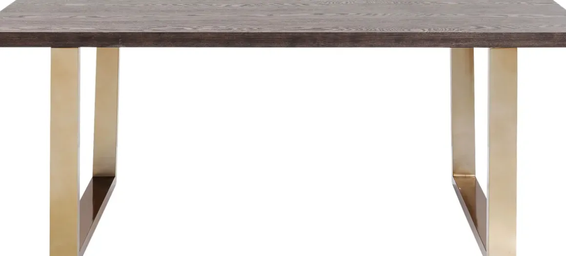 Matbord Osaka - Mörkt Trä/Borstad Mässing, 180x90cm - KARE Design