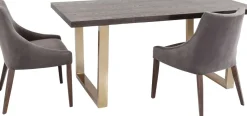 Matbord Osaka - Mörkt Trä/Borstad Mässing, 180x90cm - KARE Design