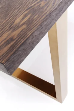 Matbord Osaka - Mörkt Trä/Borstad Mässing, 180x90cm - KARE Design