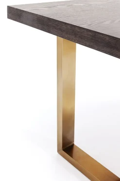Matbord Osaka - Mörkt Trä/Borstad Mässing, 180x90cm - KARE Design