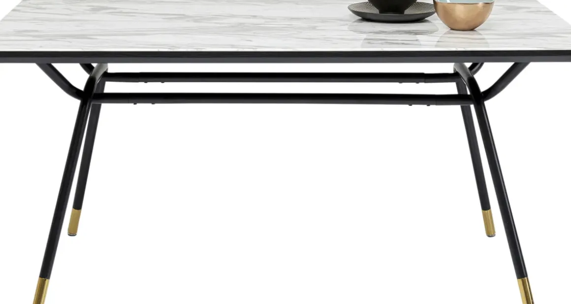 Matbord South Beach - Retro i Svart/Vit, 160x90cm - KARE Design
