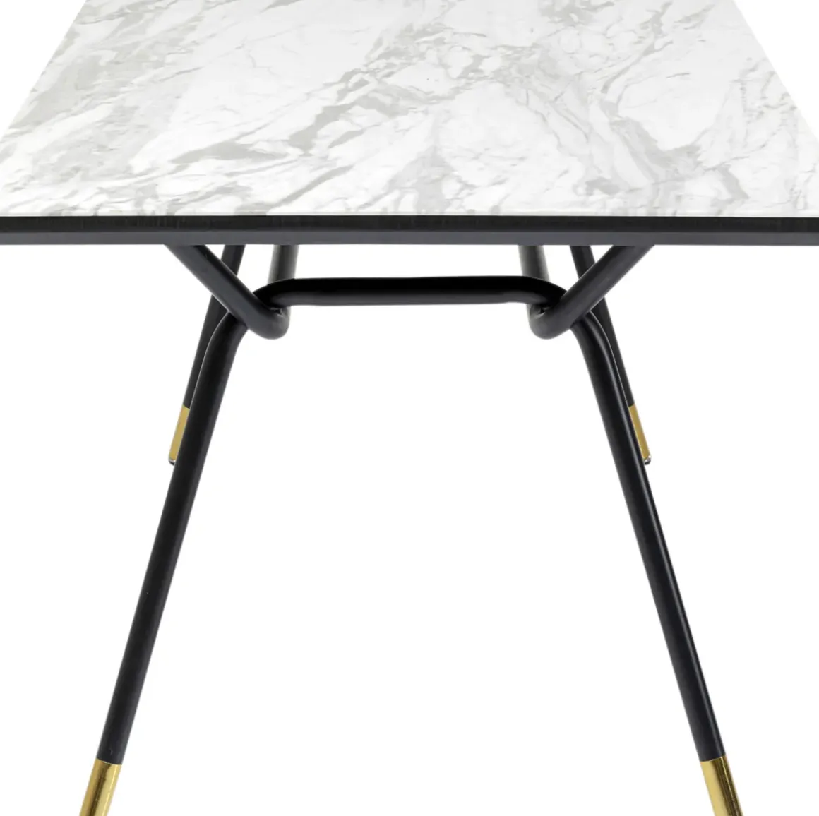 Matbord South Beach - Retro i Svart/Vit, 160x90cm - KARE Design