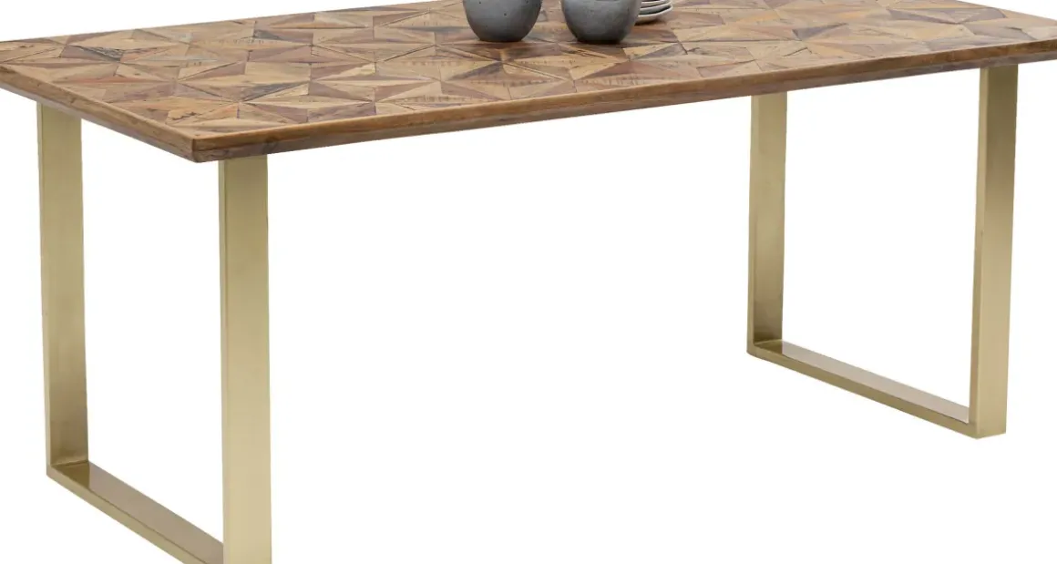 Matbord Stars - Trä/Mässing, 180x90cm - KARE Design