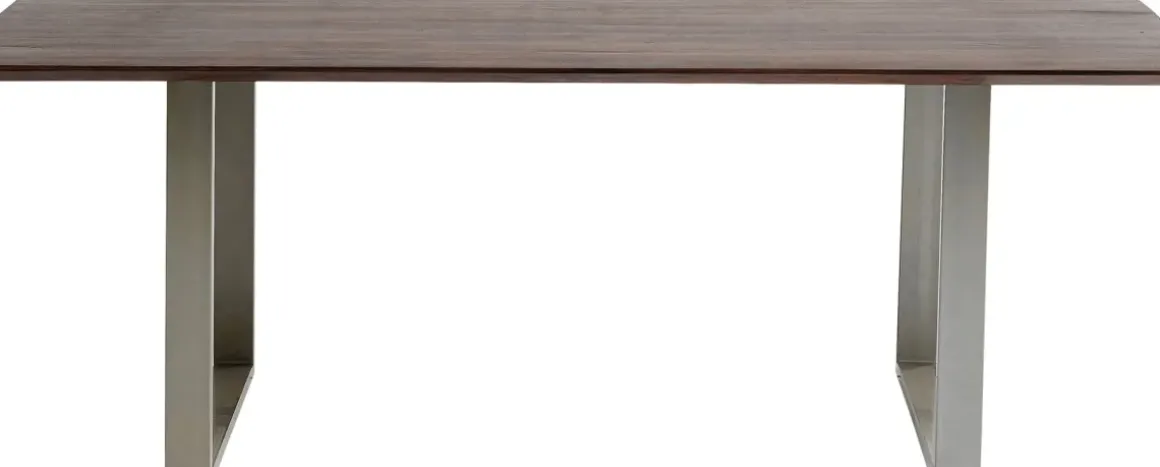 Matbord Symphony - Massivt Mörkt Trä/Krom, 200x100cm - KARE Design
