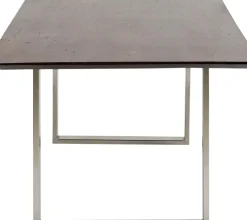 Matbord Symphony - Massivt Mörkt Trä/Krom, 200x100cm - KARE Design