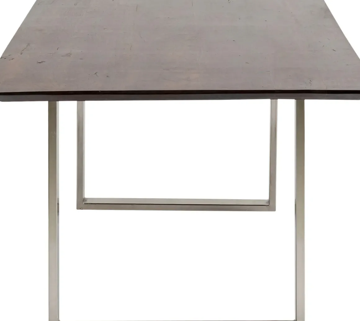 Matbord Symphony - Massivt Mörkt Trä/Krom, 200x100cm - KARE Design
