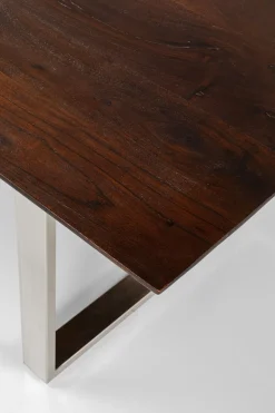Matbord Symphony - Massivt Mörkt Trä/Krom, 200x100cm - KARE Design