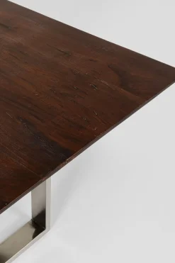 Matbord Symphony - Massivt Mörkt Trä/Krom, 200x100cm - KARE Design