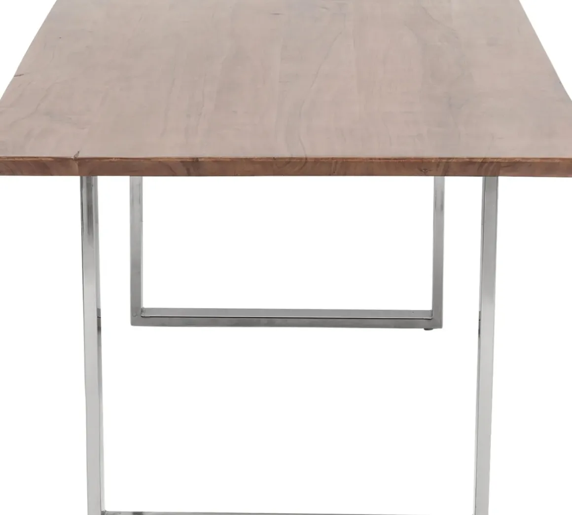Matbord Symphony - Massivt Mörkt Trä/Krom, 200x100cm - KARE Design
