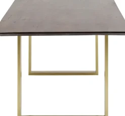 Matbord Symphony - Massivt Mörkt Trä/Mässing, 160x80cm - KARE Design
