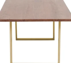 Matbord Symphony - Massivt Mörkt Trä/Mässing, 160x80cm - KARE Design