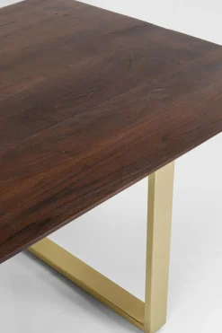 Matbord Symphony - Massivt Mörkt Trä/Mässing, 180x90cm - KARE Design