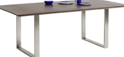 Matbord Symphony - Massivt Mörkt Trä/Krom, 180x90cm - KARE Design