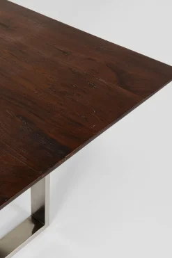 Matbord Symphony - Massivt Mörkt Trä/Krom, 160x80cm - KARE Design