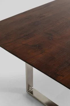 Matbord Symphony - Massivt Mörkt Trä/Krom, 160x80cm - KARE Design