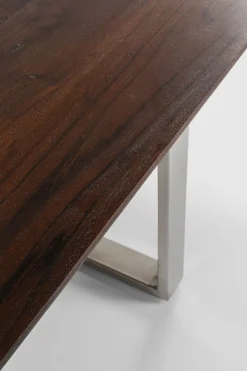 Matbord Symphony - Massivt Mörkt Trä/Krom, 160x80cm - KARE Design