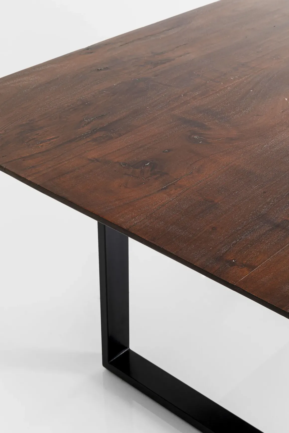 Matbord Symphony - Massivt Mörkt Trä/Svart, 180x90cm - KARE Design