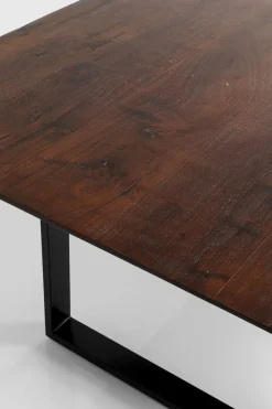 Matbord Symphony - Massivt Mörkt Trä/Svart, 200x100cm - KARE Design