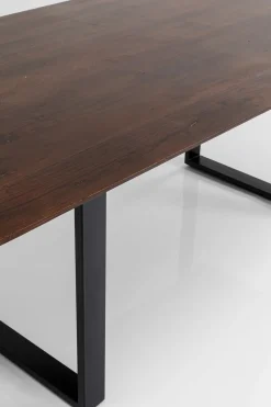 Matbord Symphony - Massivt Mörkt Trä/Svart, 200x100cm - KARE Design