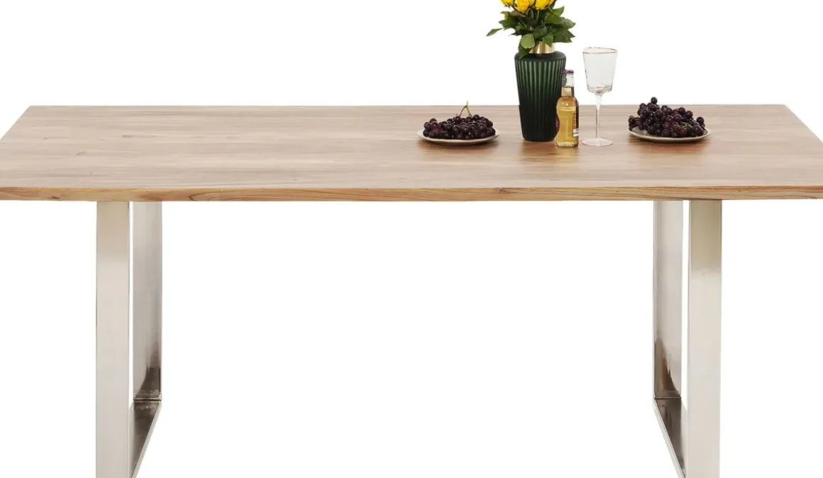 Matbord Symphony - Massivt Trä/Krom, 180x90cm - KARE Design