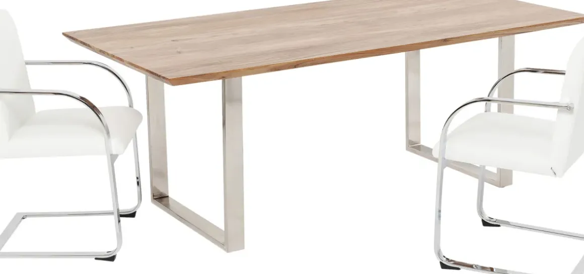 Matbord Symphony - Massivt Trä/Krom, 180x90cm - KARE Design