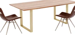 Matbord Symphony - Massivt Trä/Mässing, 160x80cm - KARE Design
