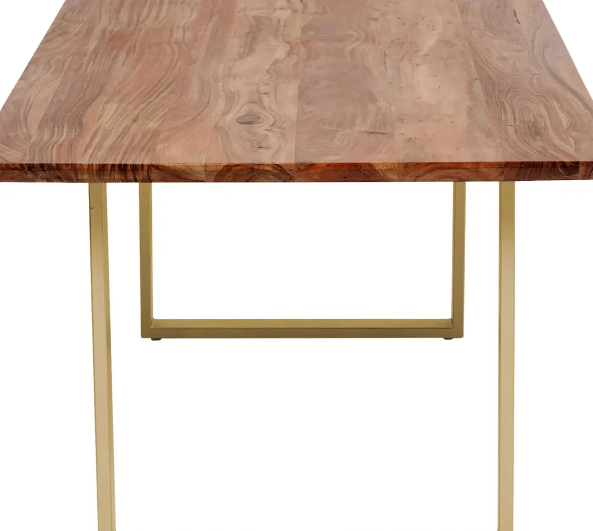 Matbord Symphony - Massivt Trä/Mässing, 160x80cm - KARE Design