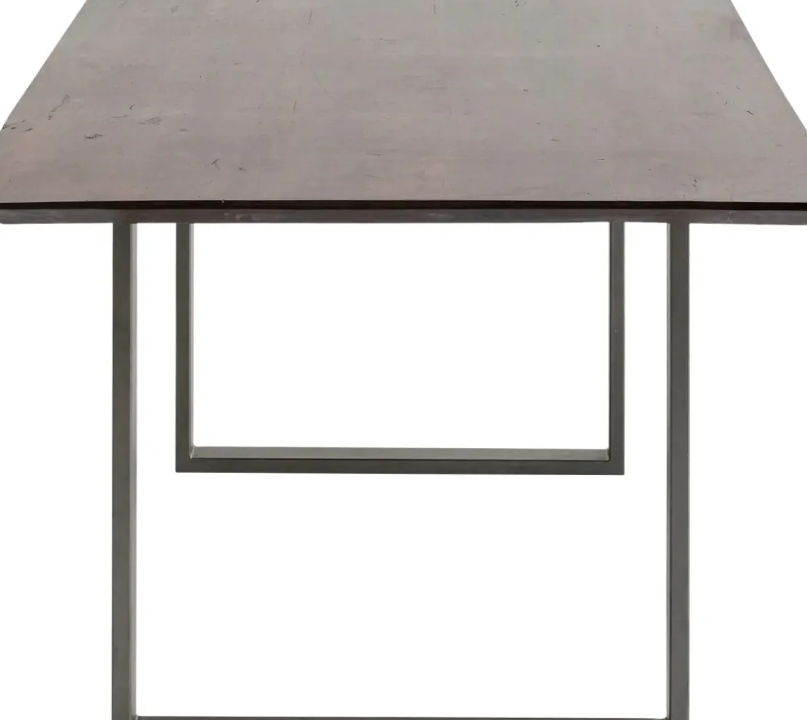 Matbord Symphony - Massivt Trä/Mörk Rå Stål, 180x90cm - KARE Design