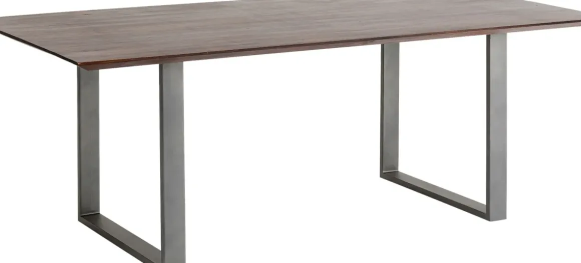 Matbord Symphony - Massivt Trä/Mörk Rå Stål, 180x90cm - KARE Design