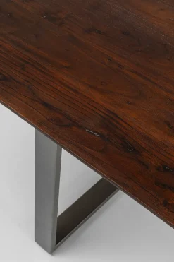Matbord Symphony - Massivt Trä/Mörk Rå Stål, 180x90cm - KARE Design