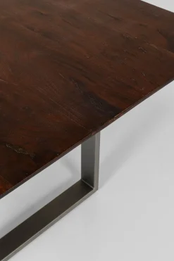 Matbord Symphony - Massivt Trä/Mörk Rå Stål, 180x90cm - KARE Design