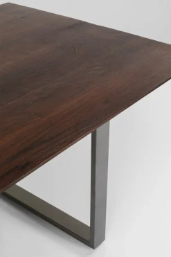 Matbord Symphony - Massivt Trä/Mörk Rå Stål, 180x90cm - KARE Design