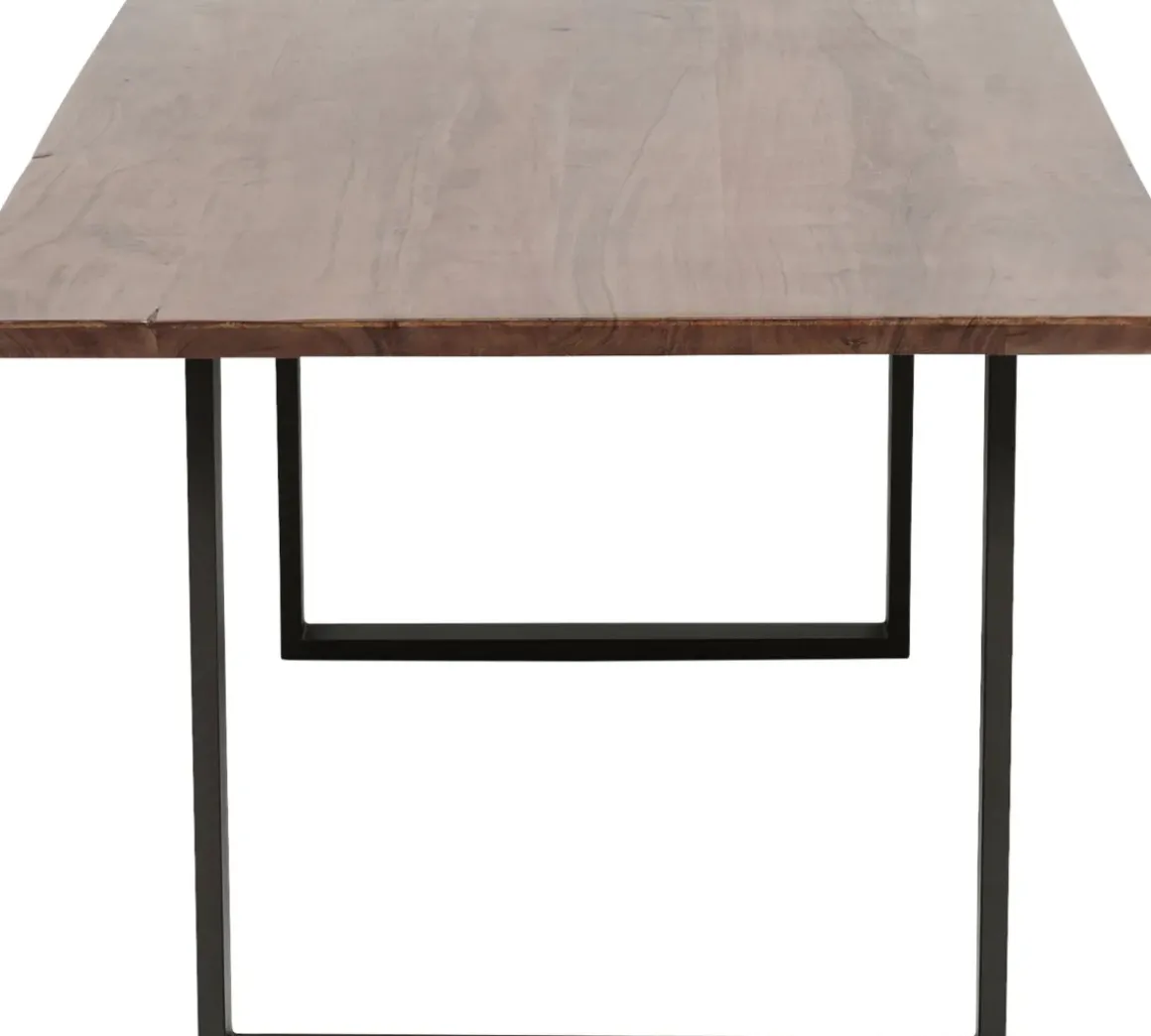Matbord Symphony - Massivt Trä/Mörk Rå Stål, 180x90cm - KARE Design