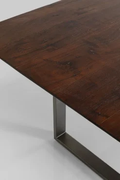 Matbord Symphony - Massivt Trä/Mörk Rå Stål, 160x80cm - KARE Design