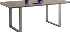Matbord Symphony - Massivt Trä/Mörk Rå Stål, 160x80cm - KARE Design