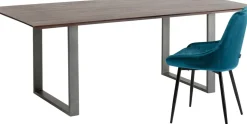 Matbord Symphony - Massivt Trä/Mörk Rå Stål, 160x80cm - KARE Design