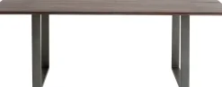 Matbord Symphony - Massivt Trä/Mörk Rå Stål, 160x80cm - KARE Design