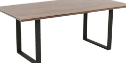 Matbord Symphony - Massivt Trä/Mörk Rå Stål, 160x80cm - KARE Design